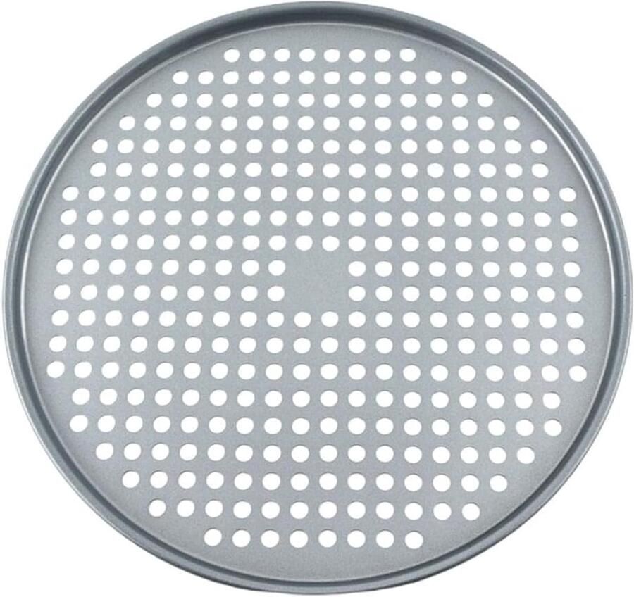 Pizza Bakplaat Ronde Bakvorm Pizza Bakken Met Luchtgaten 37cm Lichtgrijs