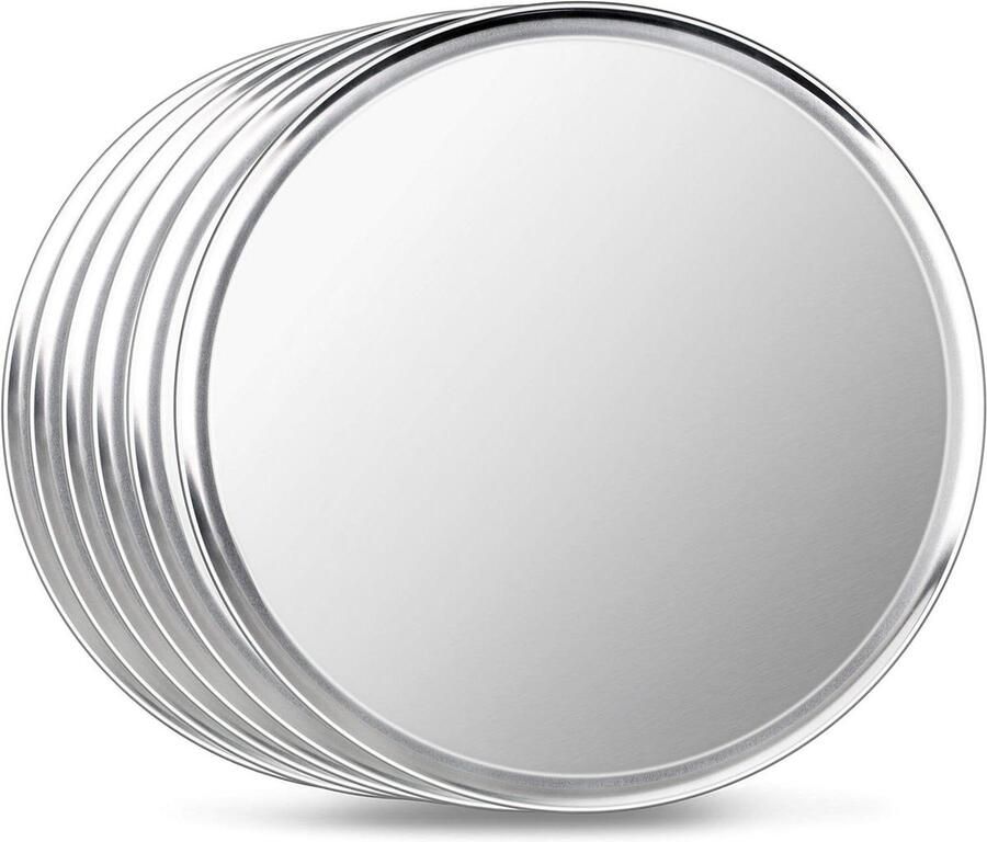 Pizza bakplaat Ronde pan Pizza bakken Brede velg 16 Inch Zilver