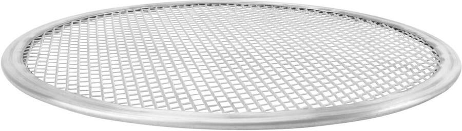 Pizza Bakplaat Ronde Plaat Crispy Bodem Geperforeerd Oppervlak 28 cm Zilver
