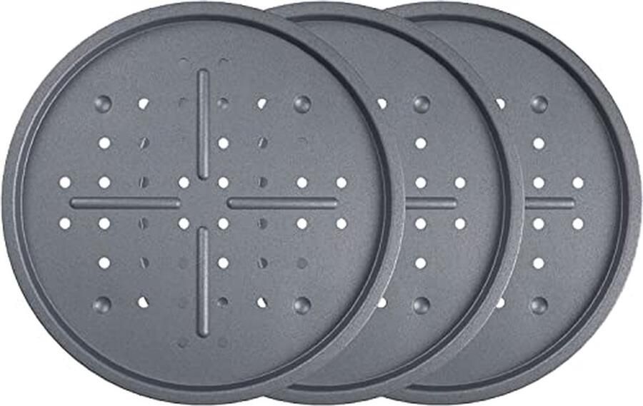 Pizza Bakplaat Set Pizzaplaten Ovenschaal Pizza Bakken Geperforeerde Bodem 335 cm Grijs