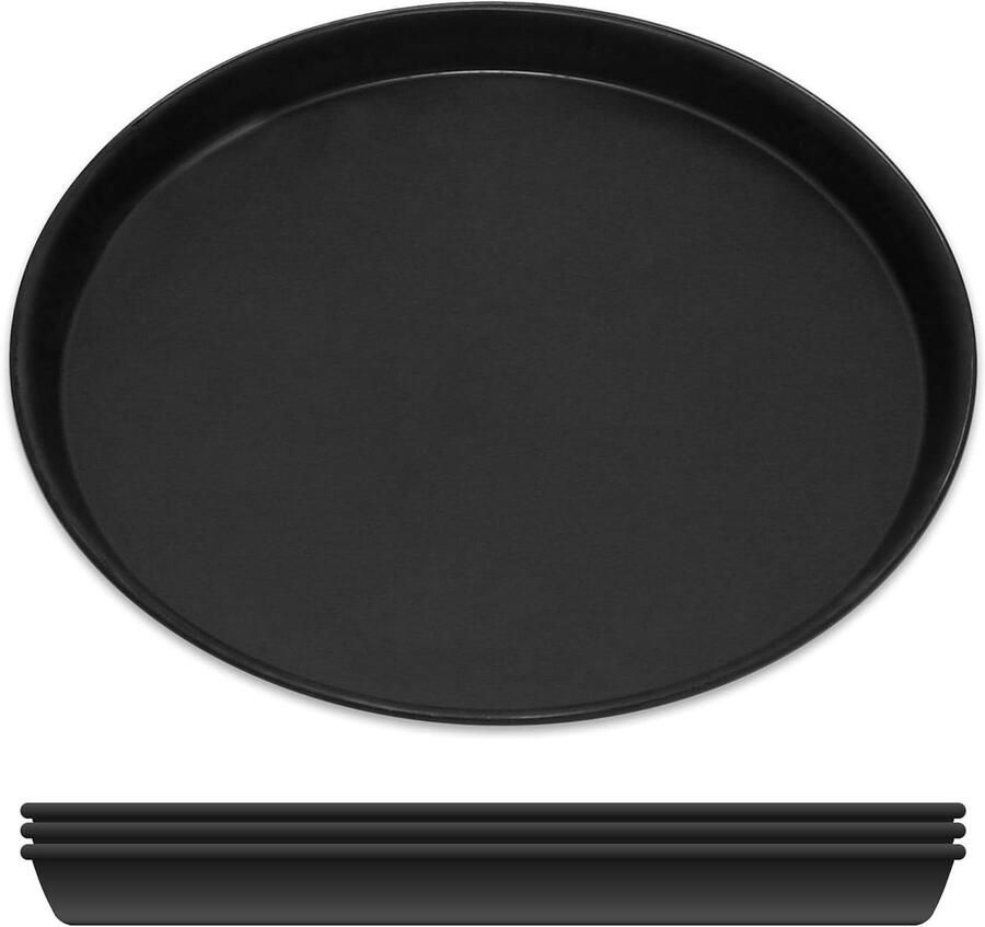 Pizza bakplaten Ronde platen Pizza bakken Hittebestendig 400°C Ø 32 cm Zwart