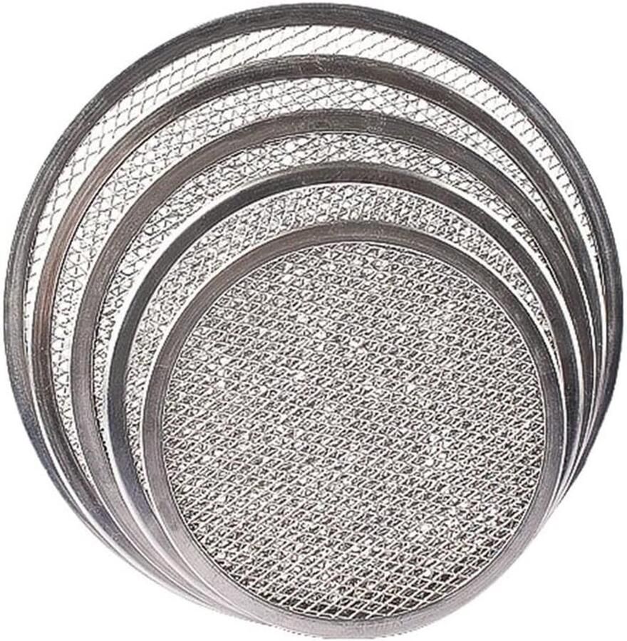 Pizza Bakscherm Bakplaat Gaas Knapperige Pizza Bakken Uniforme Ventilatie Gaten 9 Inch Diameter Zilver