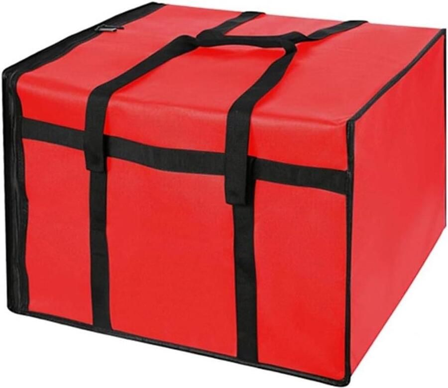 Pizza Bezorgtas Geïsoleerde Tas Warme Leveringen Dikke Schuimvulling 50 x 50 x 35.5 cm Rood
