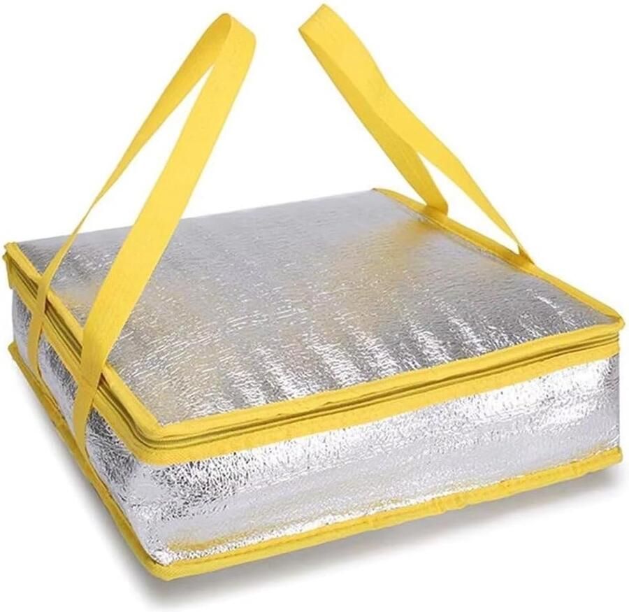 Pizza Bezorgzak Voedseldrager Thermisch Warm Houden Levering Vochtwerend Ontwerp 30x30x10cm Zoals Getoond