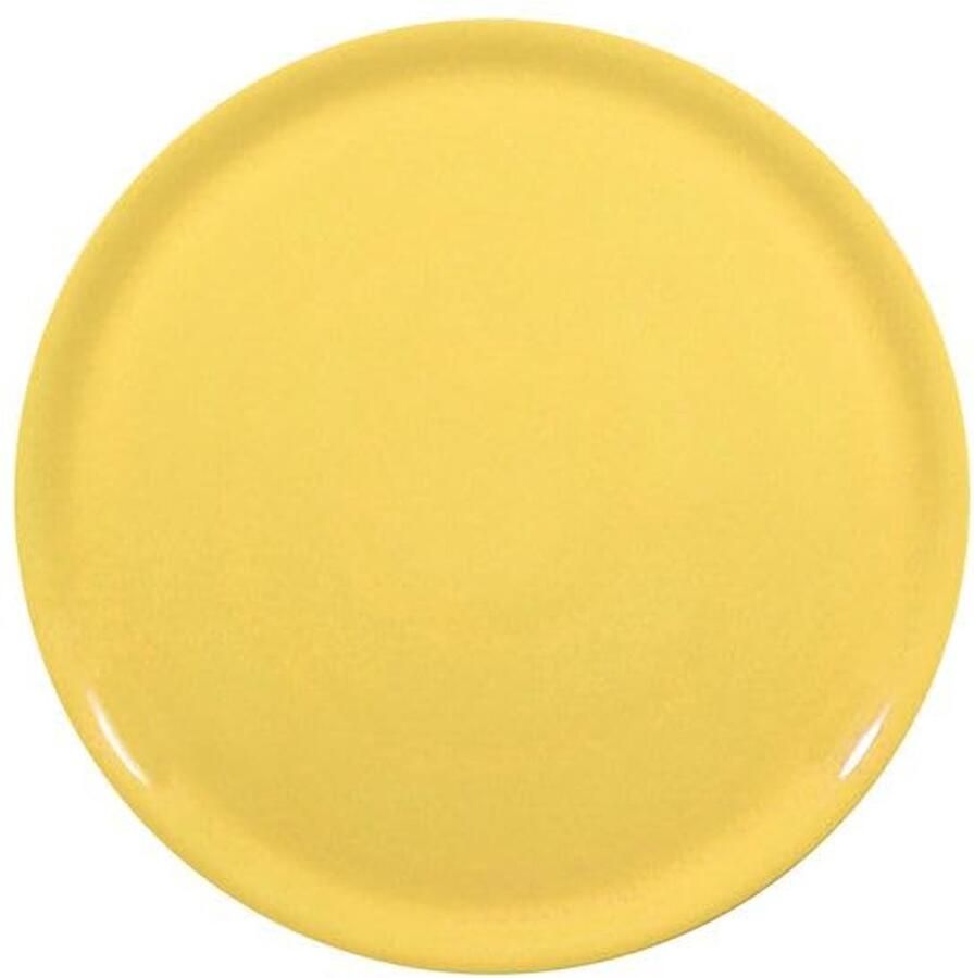Pizza bord Porseleinen bord Pizza serveren Glad minimalistisch design 33 cm diameter Geel