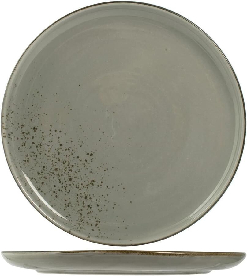 Pizza Borden Dinerservies Set Eten Serveren Reactieve Glazuur 31 cm Grijs
