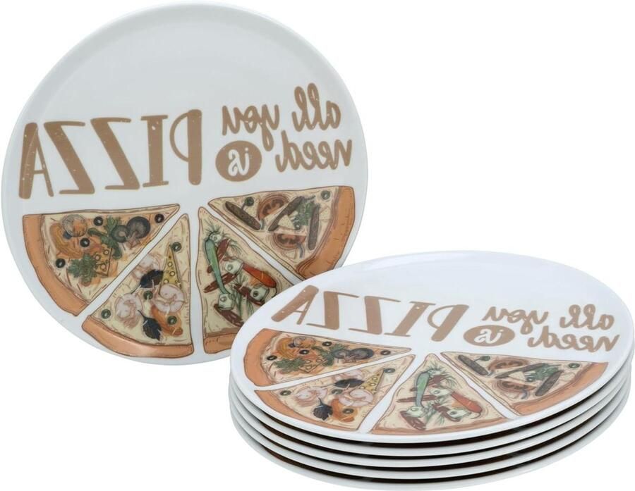 Pizza Borden Set Borden voor Pizza Dineren en Presenteren Europees Premium Kwaliteit 33 cm Wit