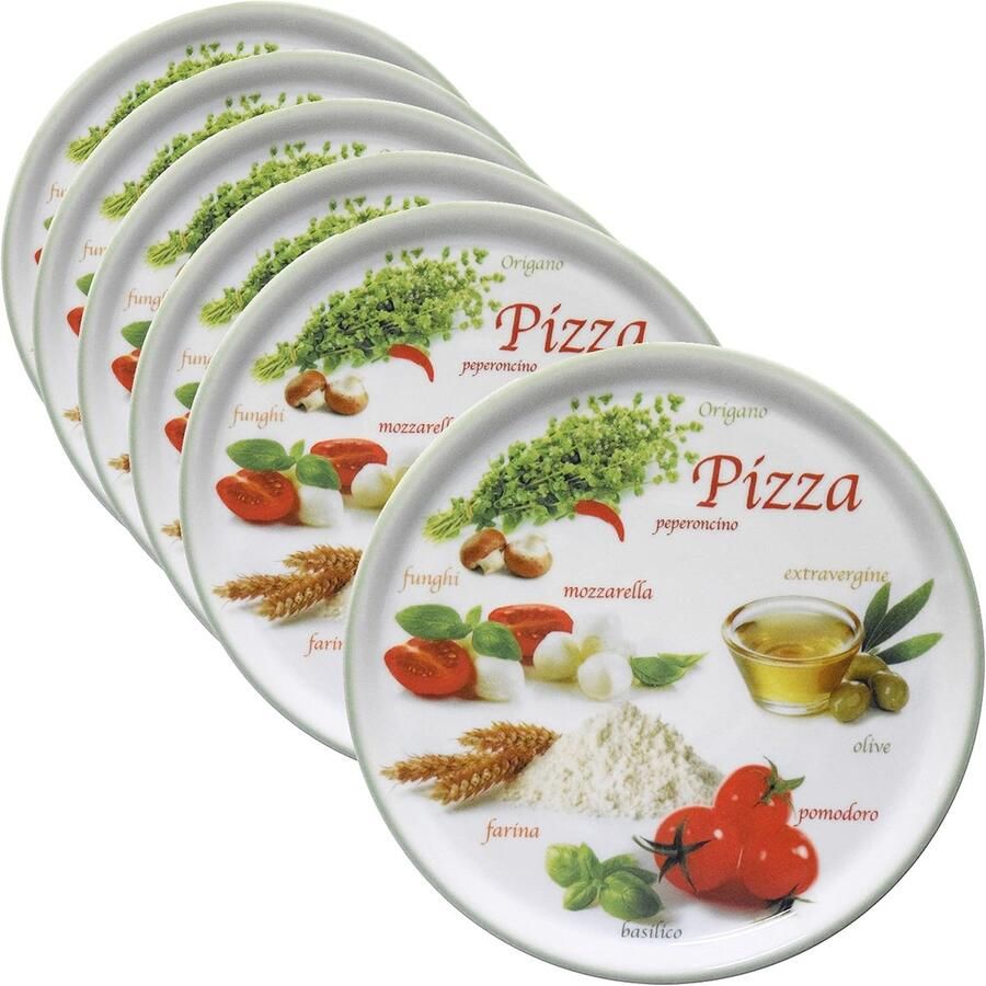 Pizza Borden Set Dineren Thuis XL Formaat 33.8 cm Groen