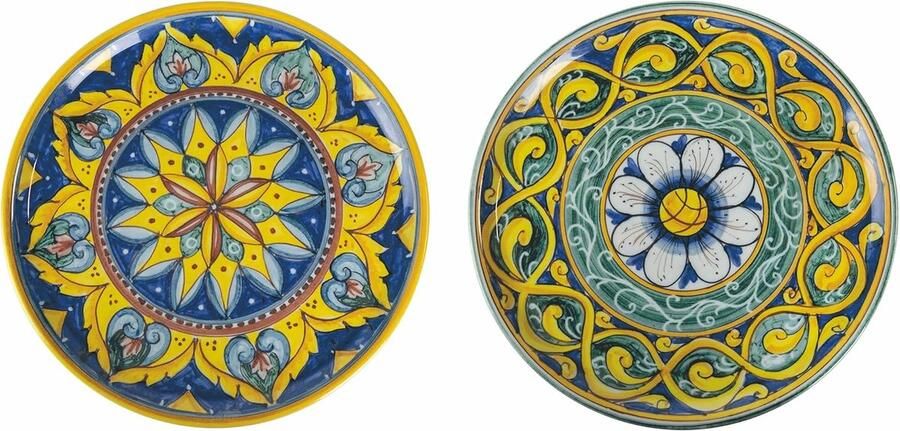Pizza Borden Set Italiaanse Eetborden Ambachtelijk Dineren Handgemaakt Keramiek 33 cm Diameter