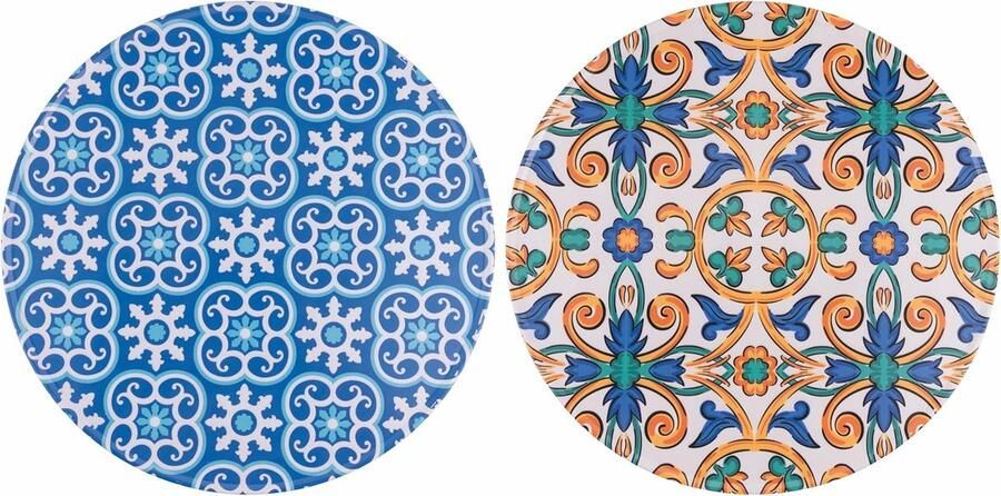 Pizza Borden Set Servies Set Dineren Thuis Portugese Decoratie Ø 33.5 cm Meerdere Kleuren