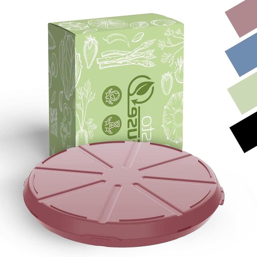 Pizza box ToGo Opslagbox Herbruikbaar Pizza Transport Geïntegreerde Ventilatie 34 cm diameter Rood