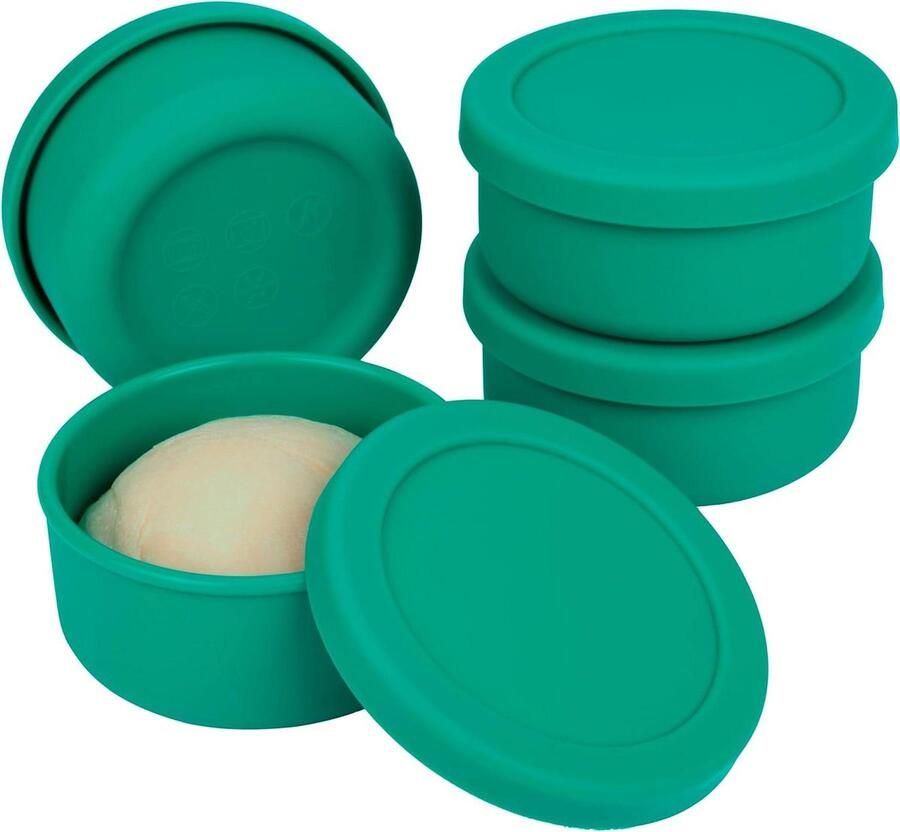 Pizza Deeg Bakjes Deeg Containers Brood Bakken Set van 4 12 cm Groen