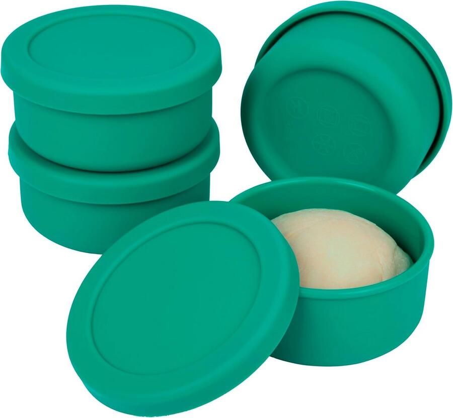 Pizza Deeg Bakjes Deeg Containers Brood Bakken Set van 4 12 x 5.5 cm Groen