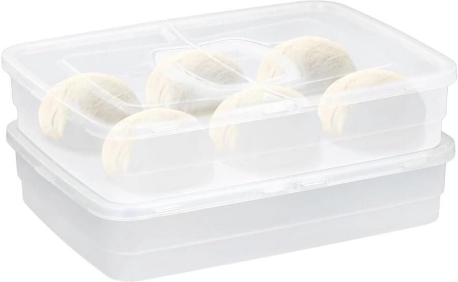 Pizza Deeg Dozen Rijsbakken Deeg Laten Rijzen Met Handvatten 36 cm Transparant