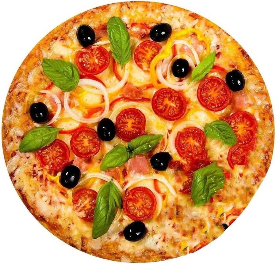 Pizza Deken Realistische Dekens Ontspannen Thuis Bifaciale Flanel 27 x 25 cm Pizza Print