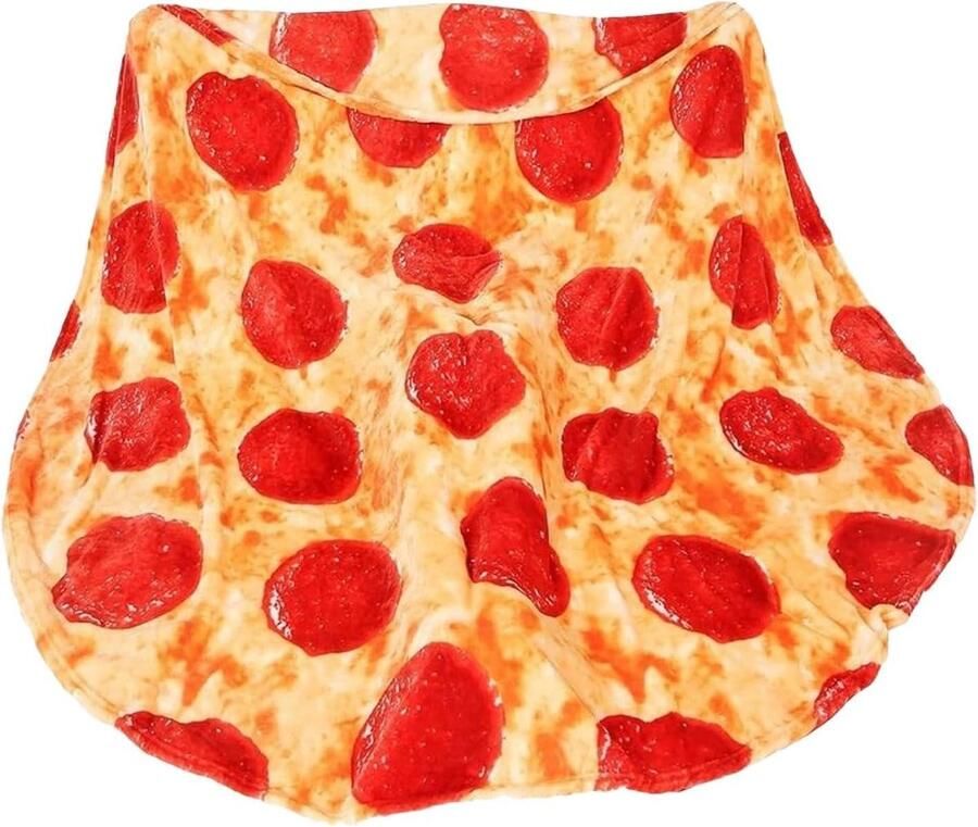 Pizza Deken Voedsel Deken Gezelligheid Thuis Realistisch Pizza Ontwerp 150cm Multicolor