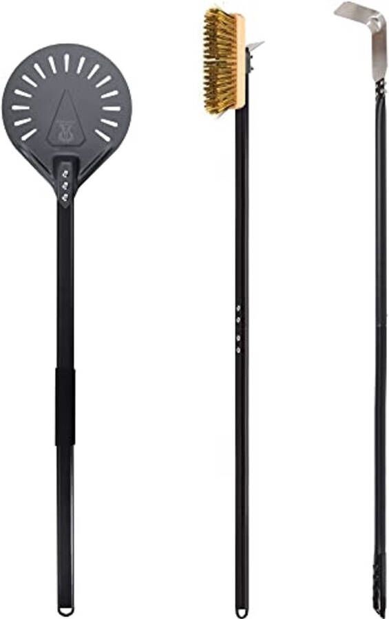 Pizza Draaipeel Sets met 9 Inch Peelen en 40 Inch Aluminium Handvat voor Houtgestookte Pizza Ovens