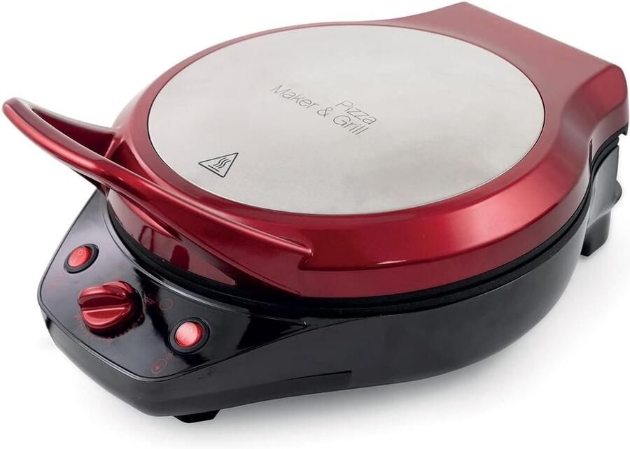Pizza Grill Contact Grill Snel Pizza's Maken 180 Graden Opening 30x30x30 cm Rood