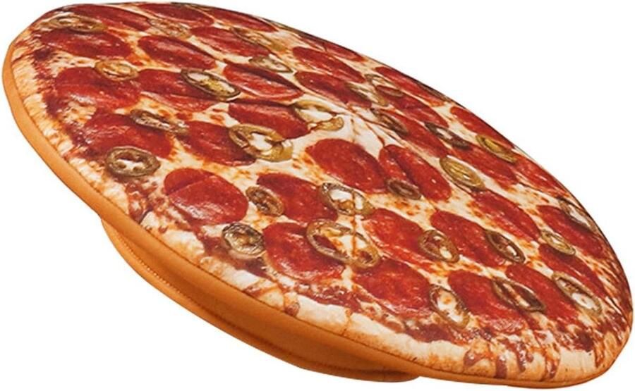 Pizza Hoed Voedselkostuum Feestmuts Feestelijke Aankleding Realistische Schijfvorm 25 x 23 cm Multicolor