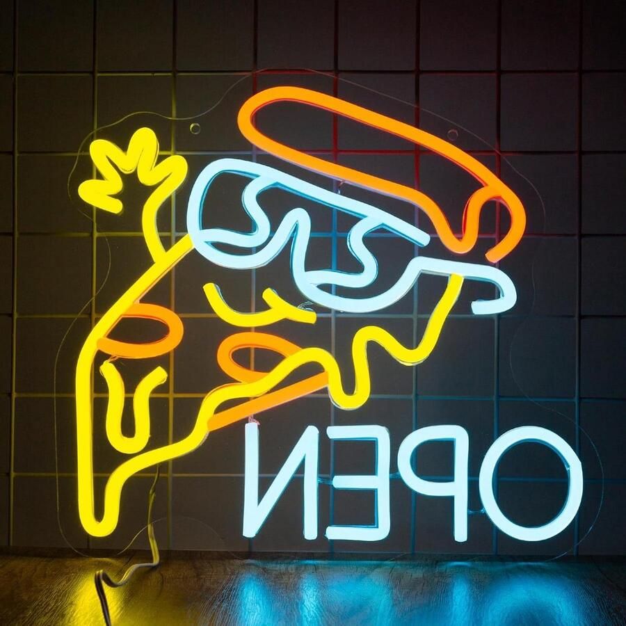 Pizza Neonbord Pizzeria Decoratie Winkel Decoratie Flexibele LED Strip Niet gespecificeerd Kleurrijk