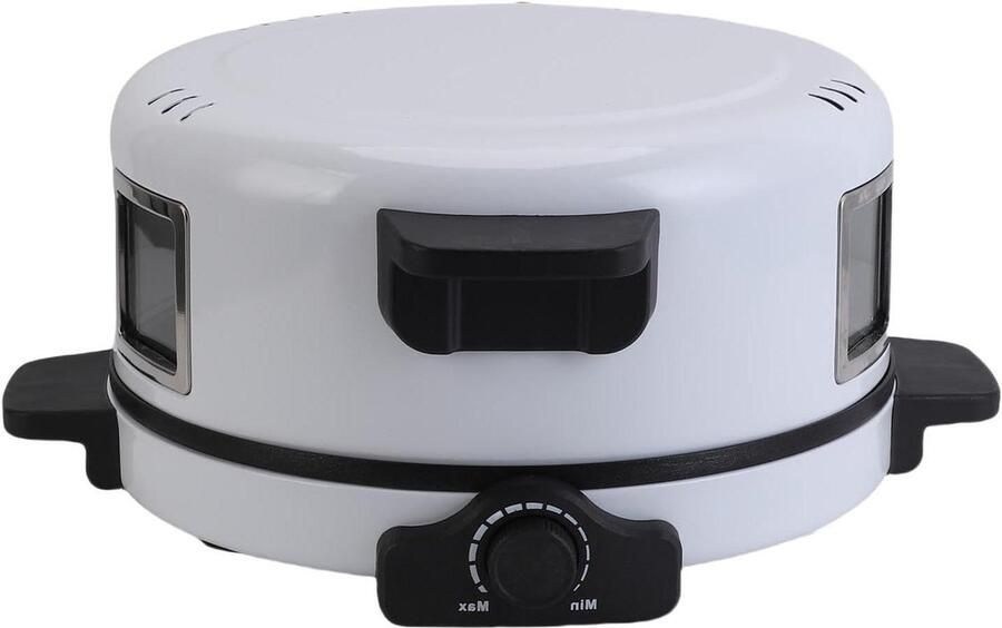 Pizza Oven Bakmachine Familie Maaltijden Snelle Verwarming 30 cm Lade Zilver
