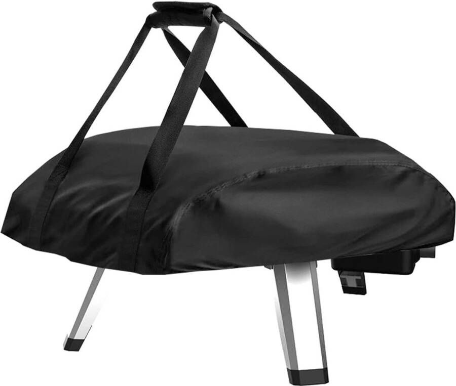 Draagtas voor pizzaoven van waterdicht zwart materiaal afmetingen 30x23 5x8 5 inch ideaal voor veilig transport en bescherming tegen vocht