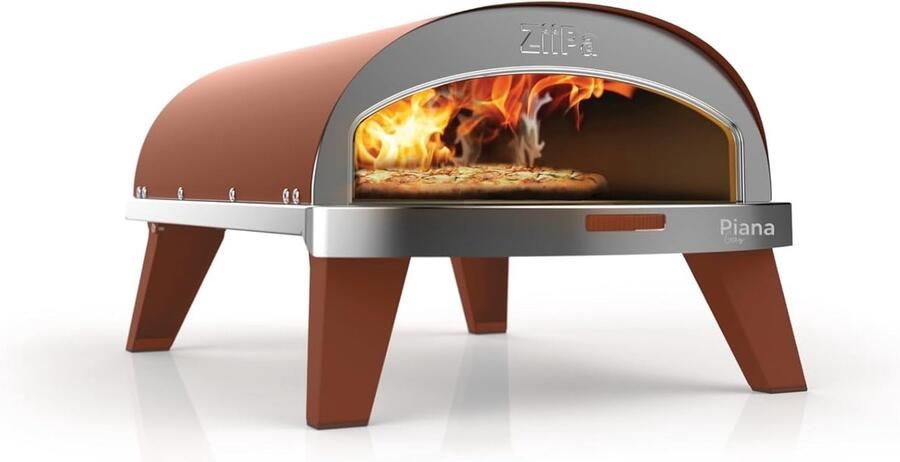 Pizza oven gas model terracotta met thermometer bakt in minder dan een minuut ShopVlot