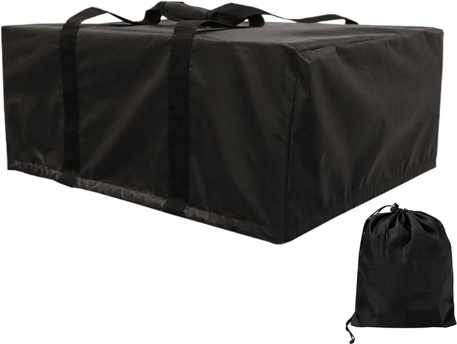 Pizza Oven Hoes Pizzamaker Beschermer Buiten Koken Verstelbare Riemen 63x55x28cm Zwart - Foto 1