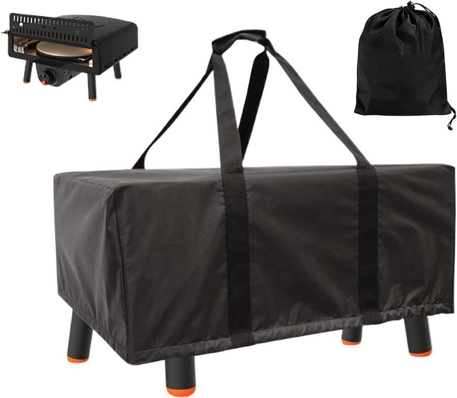 Pizza Oven Hoes Pizzamaker Beschermer Buiten Koken Weerbestendig Oxford Stof 63x55x28cm Zwart
