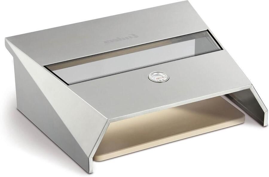 Pizza Oven Opzetstuk Grill Accessoire Pizza Bakken Met Kijkvenster 38 x 30 cm Zwart