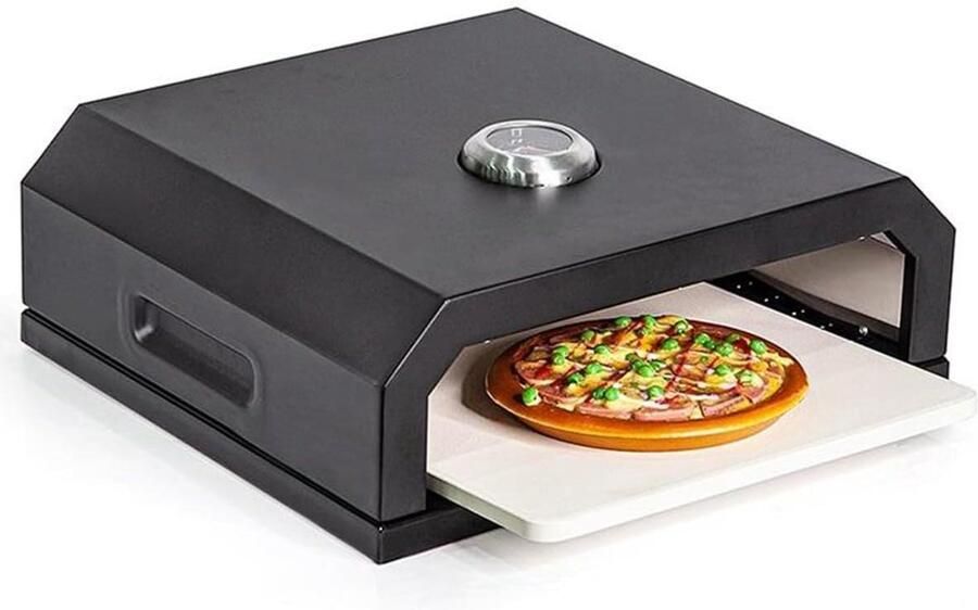 Pizza Oven Pizza Machine Buiten Koken Ingebouwde Thermometer 30 cm Pizza Zilver