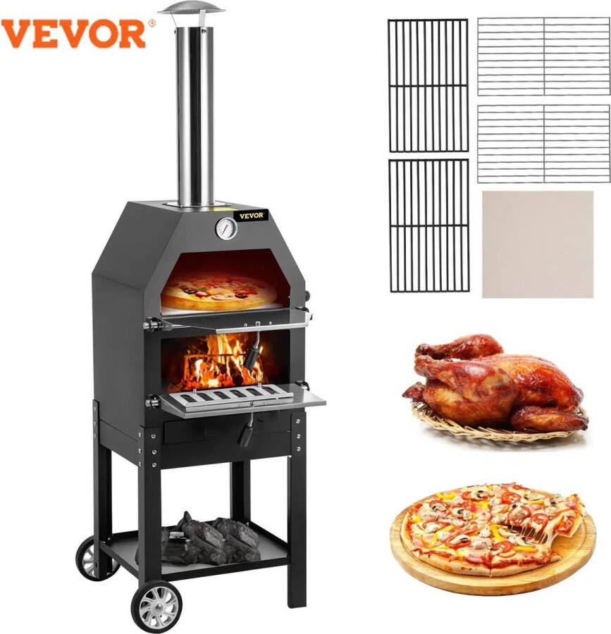 Pizza Oven Pizzaovens Pizzaoven 2-Laags Houtvuurpizza Voor Buiten