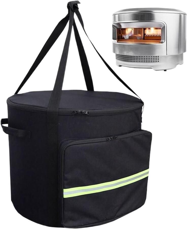 Pizza Oven Tas Grill Transportkoffer Outdoor Koken Waterdicht Materiaal 54x54x40 cm Zwart - Foto 1
