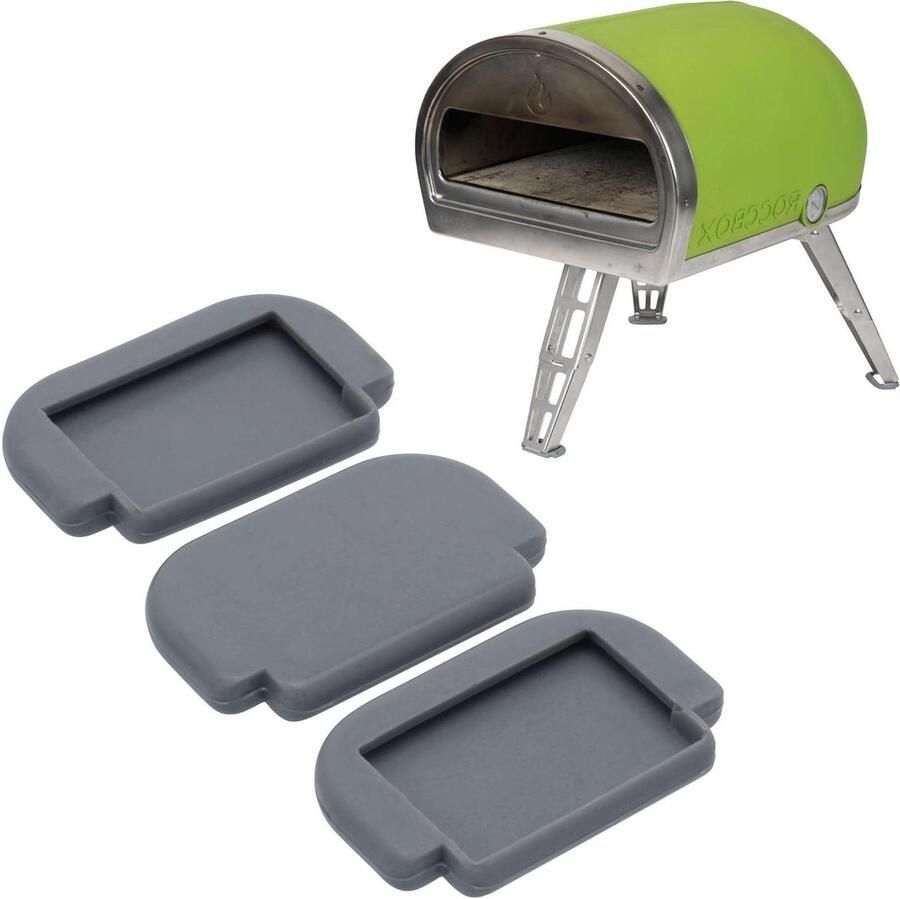 Pizza Oven Voetbeschermers Oven Schoen Covers Oppervlakte Beschermen Krasvrij Houden Set van 3 Grijs