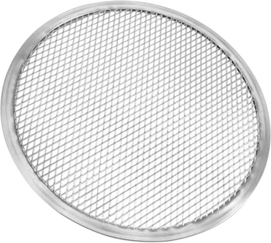 Pizza Pan Bakplaat Bakvorm Pizza Bakken Gelijkmatige Warmteverdeling 35.5 cm Zilver