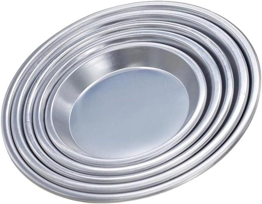 Pizza Pan Set Bakplaat Pizzablik Pizza Bakken Geanodiseerd Aluminium 5-12 Inch Zilver