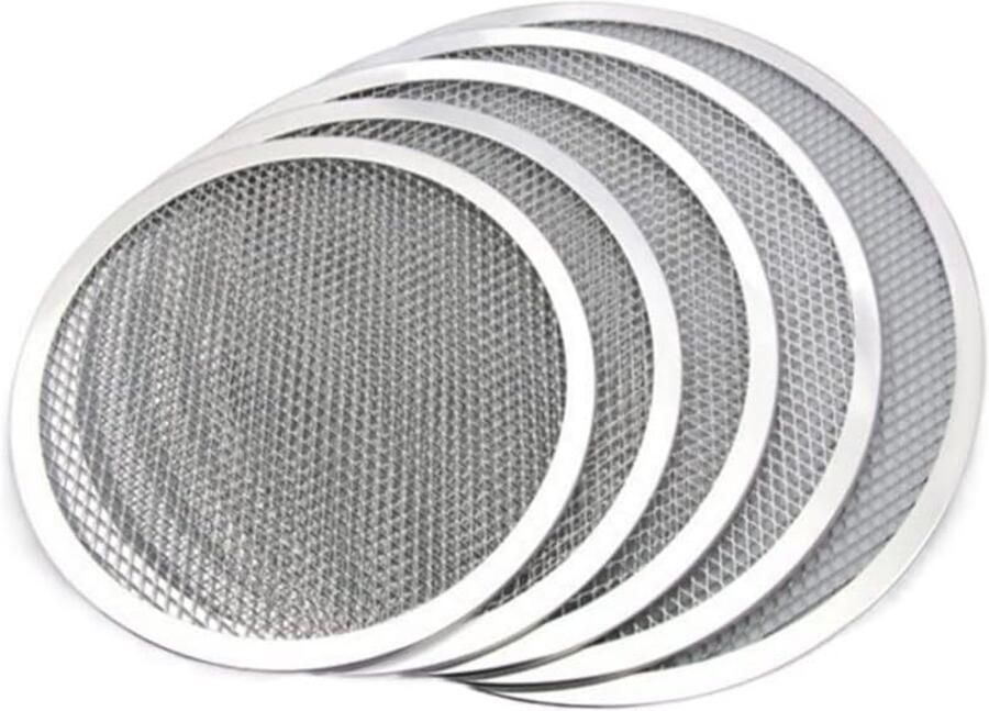 Pizza Plaat Bakplaat Crispy Pizza Bakken Non-stick Coating 50.8 cm Zilver