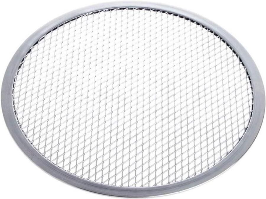 Pizza Plaat Bakplaat Net Oven Bakken Hittebestendig Aluminium 25 cm Zilver