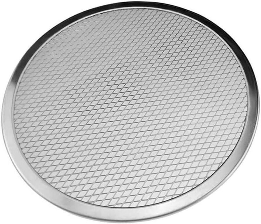 Pizzaplaat Aluminium Bakplaat Net Pizza Bakken Geperforeerd Oppervlak 355 cm Zilver