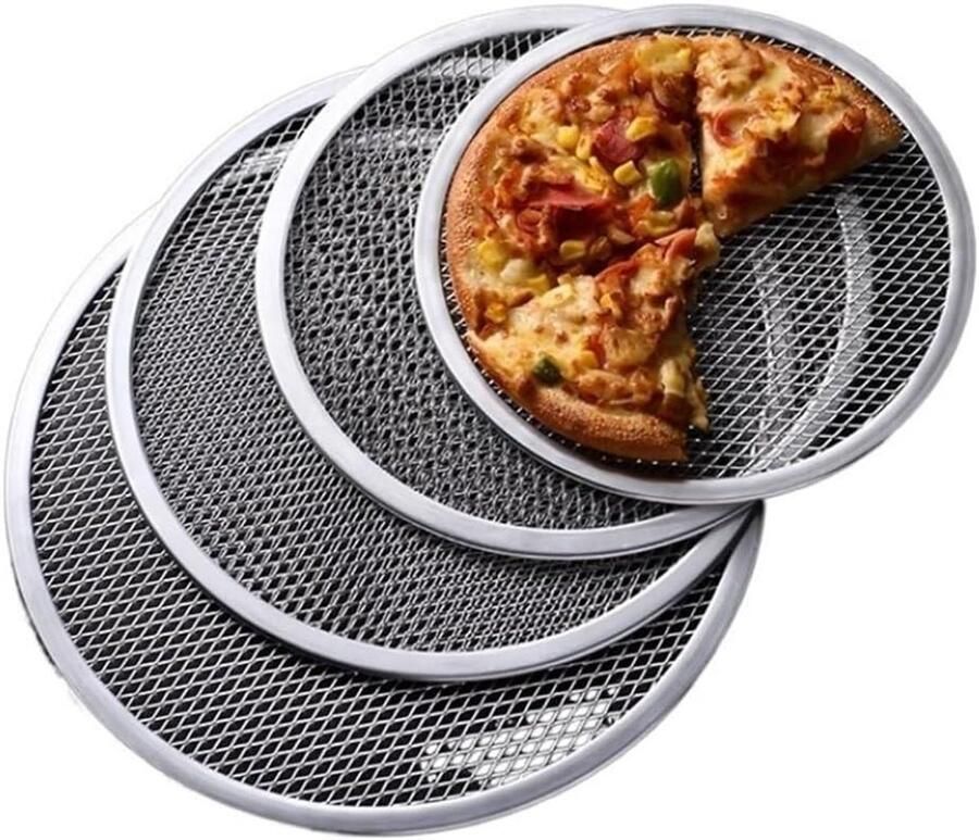 Pizza Plaat Bakplaat Pizzabodem Pizza Bakken Antiaanbaklaag 25.5 cm Metaal