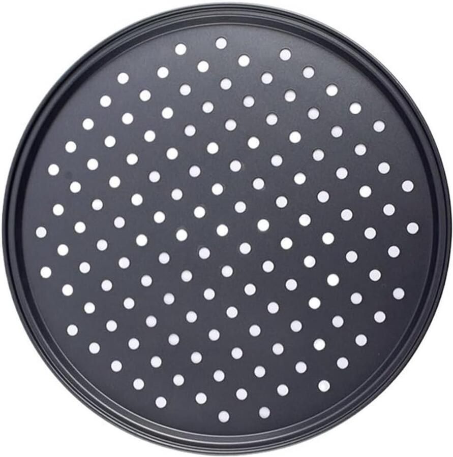 Pizza Plaat Bakplaat Rond Pizza Bakken Geperforeerd Oppervlak 30.5cm Grijs