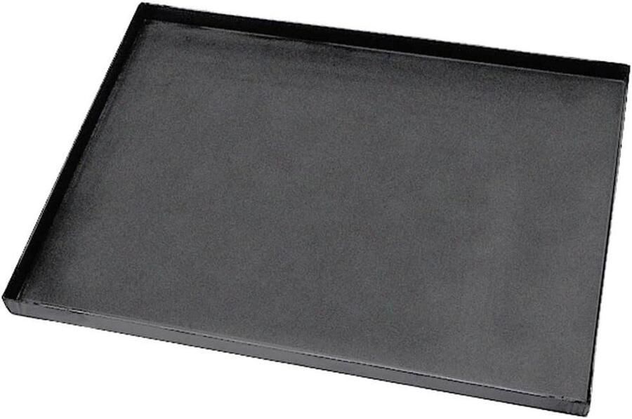Pizza plaat Bakplaat vierkant Oven bakken Verstevigde rand 50 x 50 cm Blauw metaal