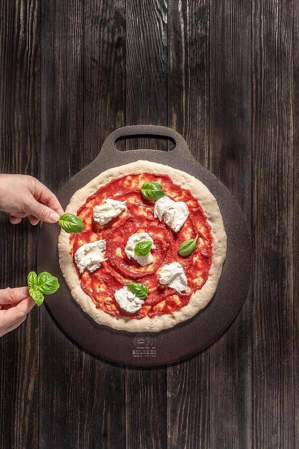 Pizza Plate Bakplaat Staal Brood Bakken Gietijzer Zweden 35 cm Zwart
