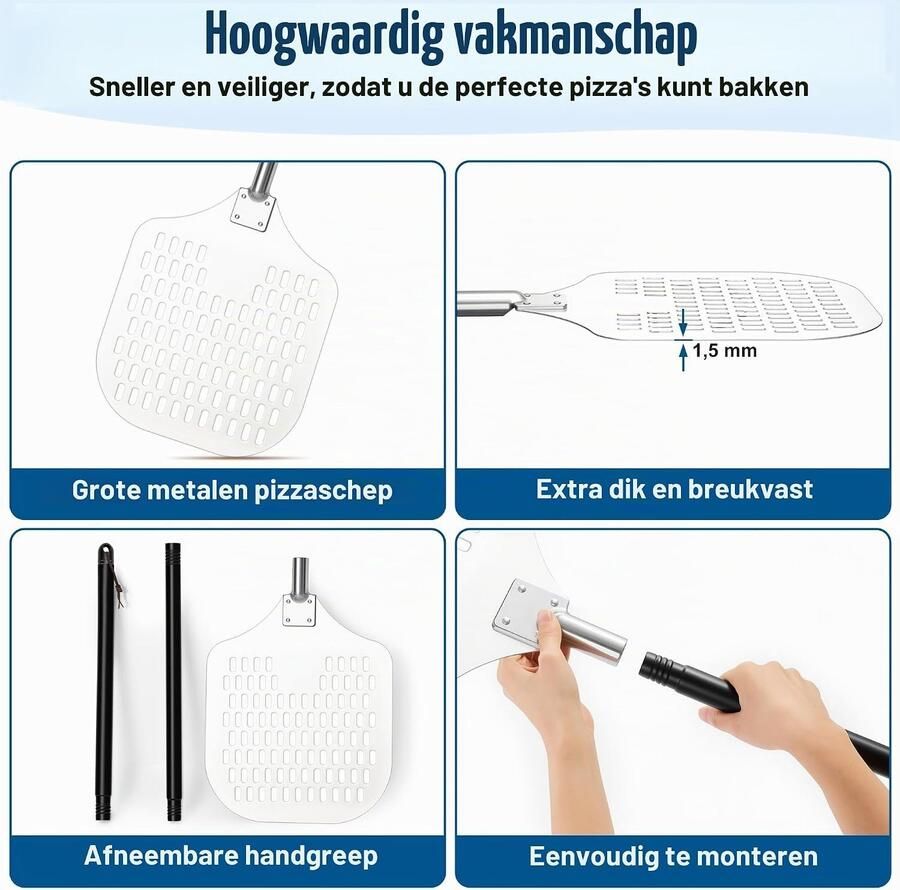Pizza Slider 30.5 cm Perfect voor het maken van knapperige pizza's ideaal voor thuisgebruik en barbecue