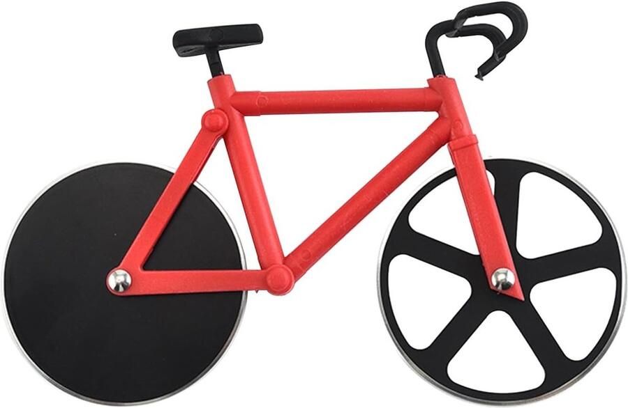 Pizza Snijder met Antiaanbaklaag Creatieve Accessoires voor Pizzas Pannenkoeken en Gebak Handige en Wasbare Pizza Cutter in Leuke Fiets Design