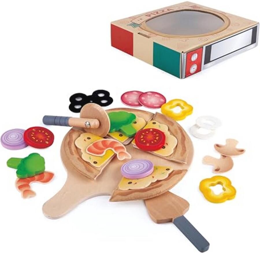 Pizza speelset met toppings voor kinderen