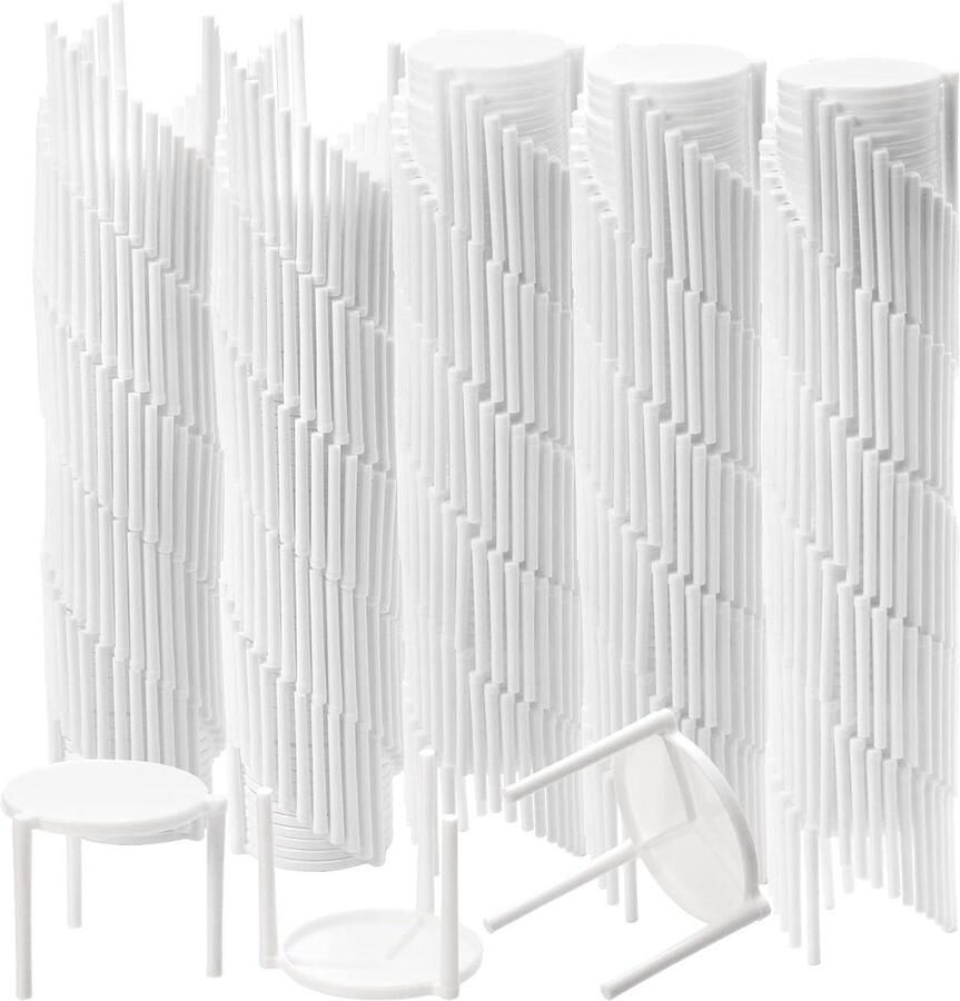 Pizza Stabilisatoren Pizzastandaard Tripod Voedsel Bezorgen Voorkomt Inzakken Doos 600 Stuks Wit