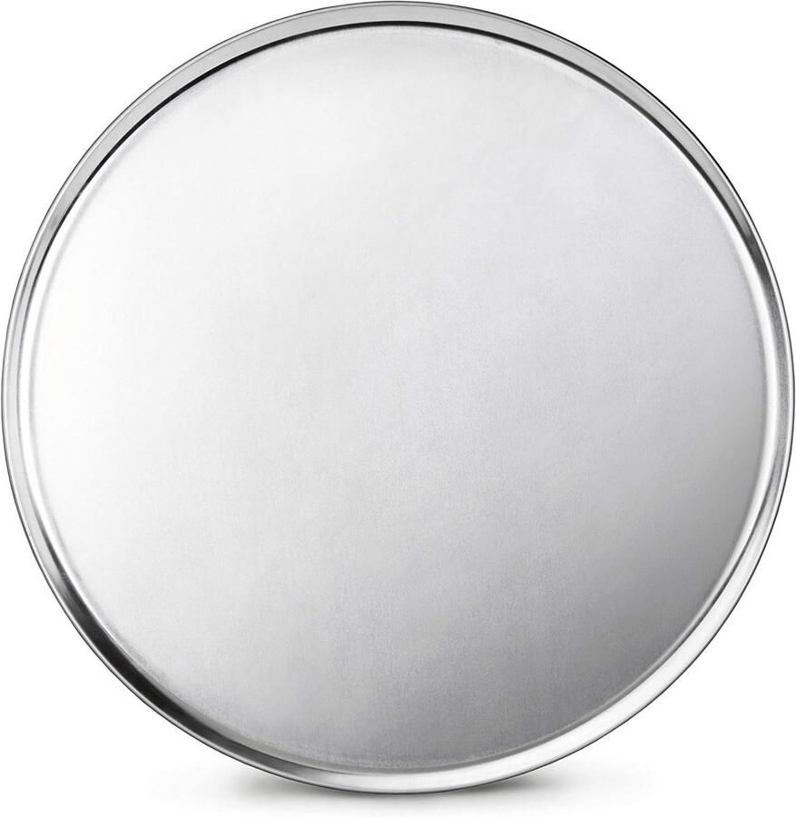 Pizza Tray Bakplaat Rond Pizza Bakken Coupe Stijl Rand 46 cm Zilver