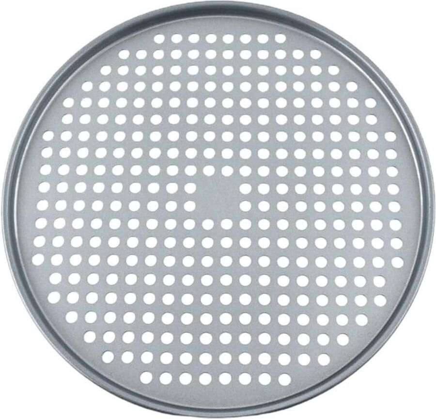 Pizzabakplaat Aluminium Ronde Bakplaat Zelf Pizza Bakken Roestvrij Corrosiebestendig Maten Lichtgrijs