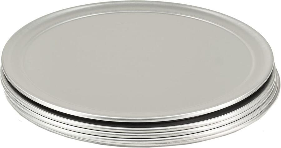 Pizzablikken Rond Bakplaten Pizza Bakken Ongecoat Aluminium 6 Stuks 30.5 cm Zilver